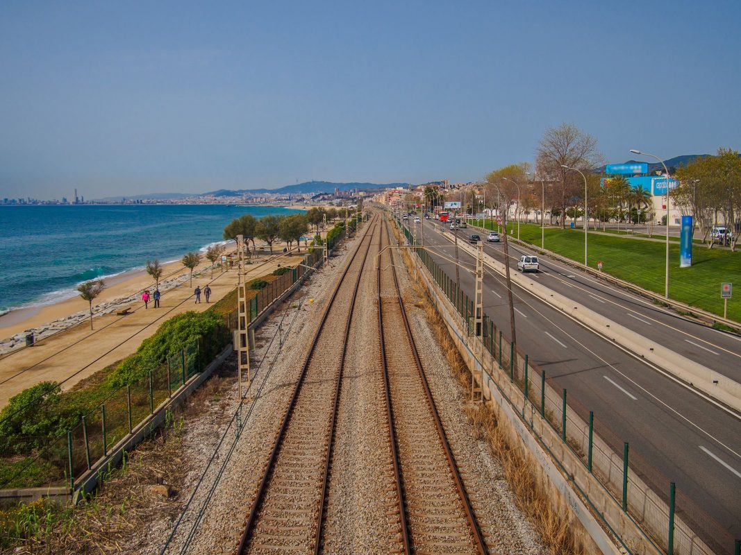 Xarxa ferroviària a la costa catalana
